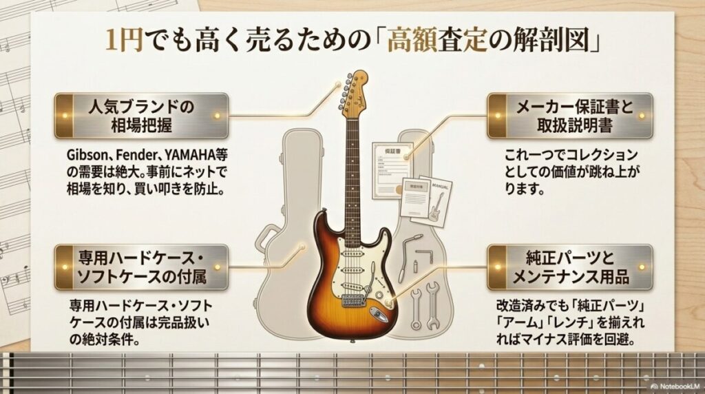 愛知の激戦相場でギターを1円でも高く売るための買い替えや付属品のコツとは？