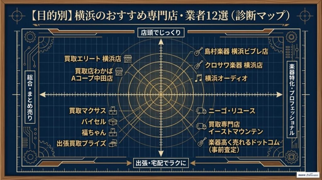 【目的別】横浜のギター買取・出張対応のおすすめ専門店・業者12選を徹底比較