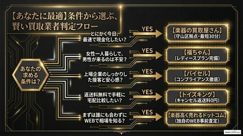 【即日・高額】名古屋のギター買取おすすめTOP5！迷ったらまずは無料査定でベース価格を出す
