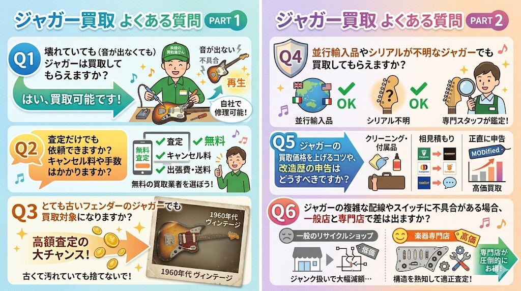 ジャガー買取よくある質問の図解