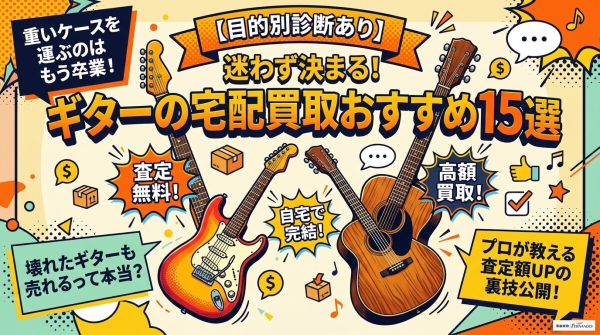 迷わず決まる！ギターの宅配買取おすすめ15選【目的別診断あり】