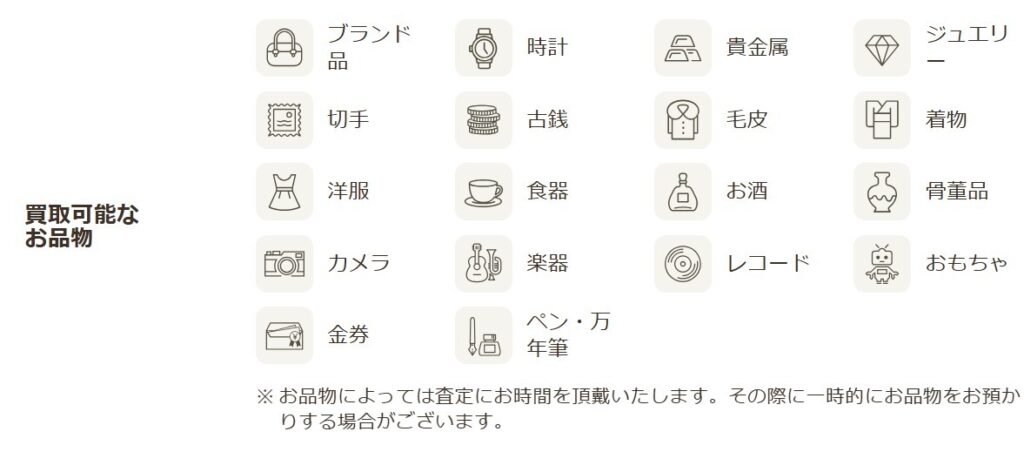 福ちゃん 買取可能品