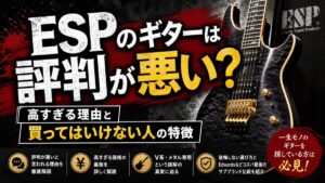 ESPのギターは評判が悪い？高すぎる理由と買ってはいけない人の特徴