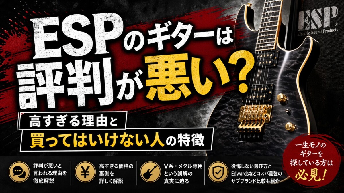 ESPのギターは評判が悪い?高すぎる理由と買ってはいけない人の特徴