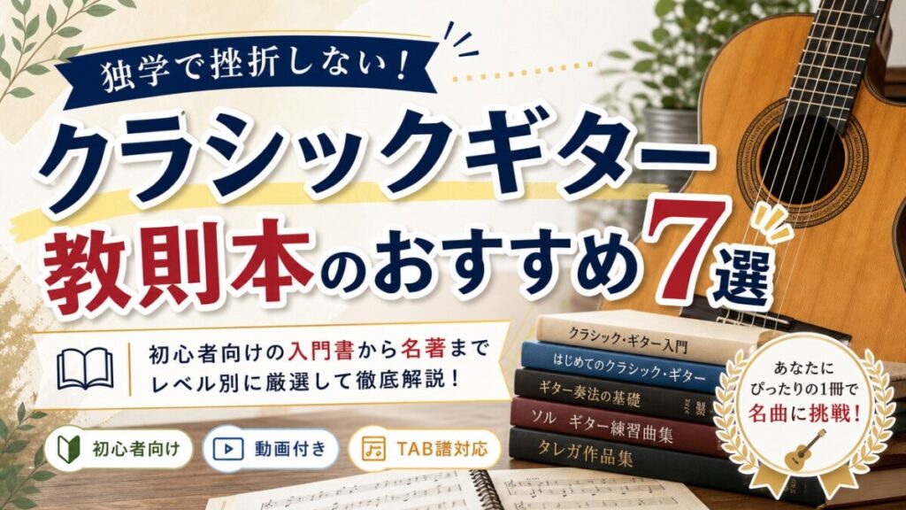 独学で挫折しない！クラシックギター教則本のおすすめ7選 | 楽器
